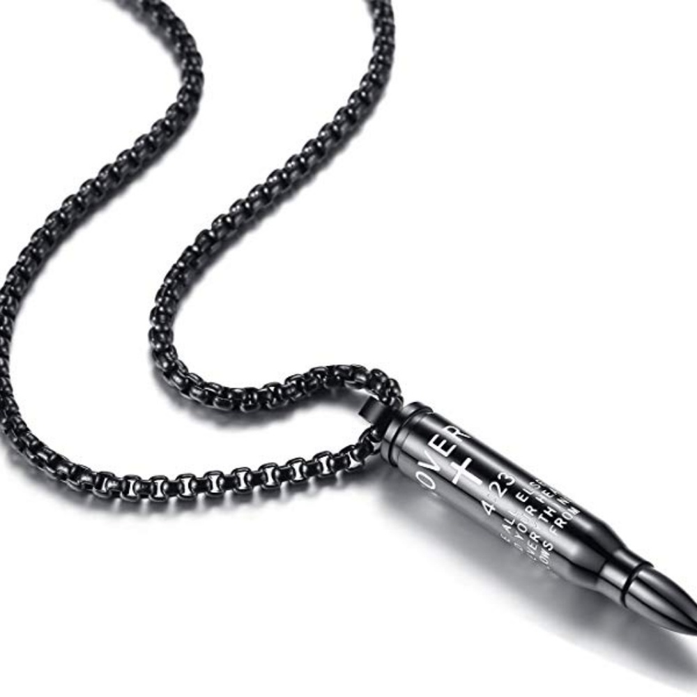 Proverb's 4:23 Bullet Necklace